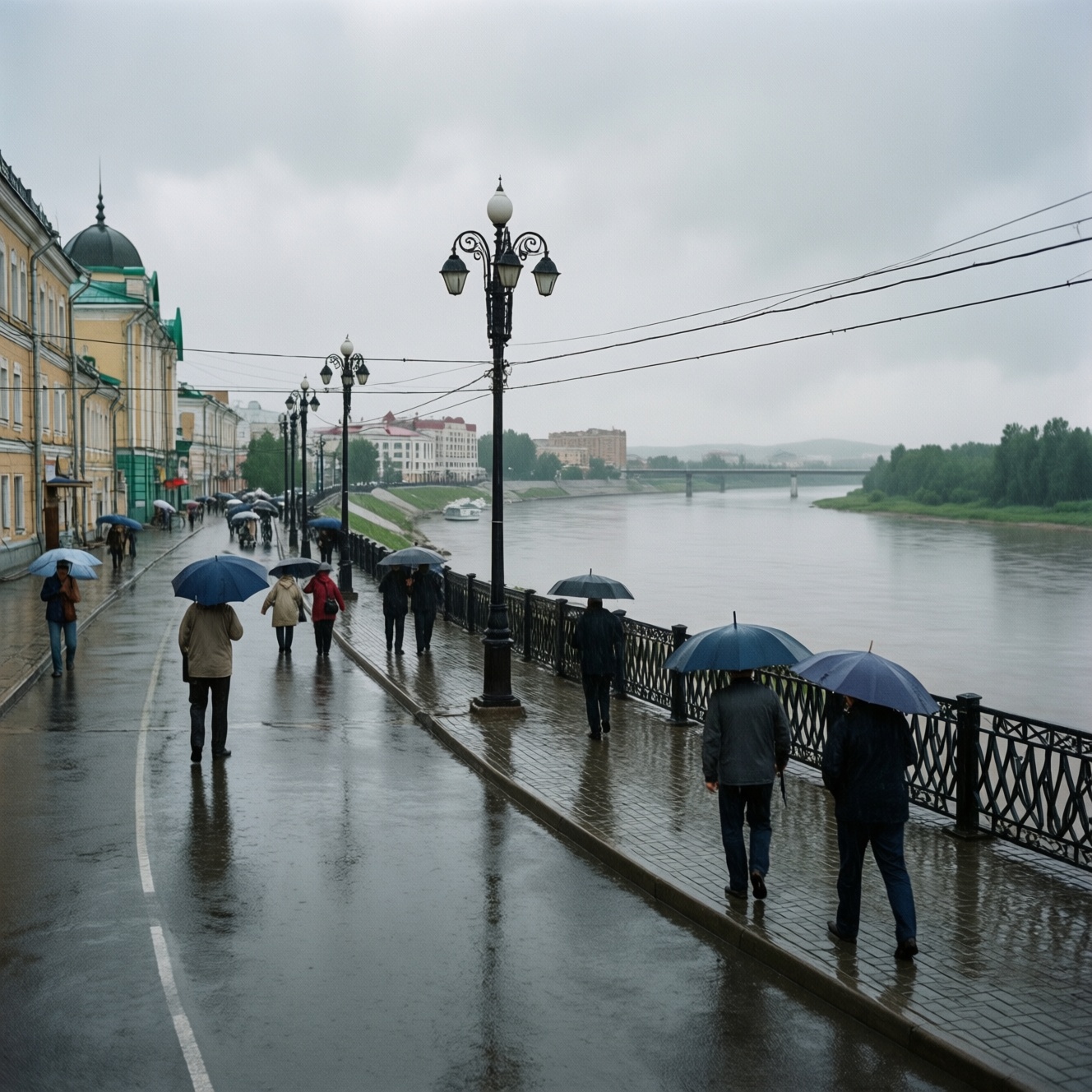Погода в Хабаровске: утром около +16 °c, небольшой дождь и Амур 507 см