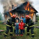 Амурские пожарные спасли троих детей и троих взрослых из горящего дома